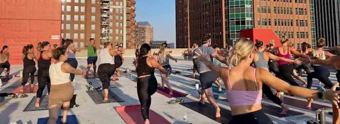 Rooftop Yoga in DSM